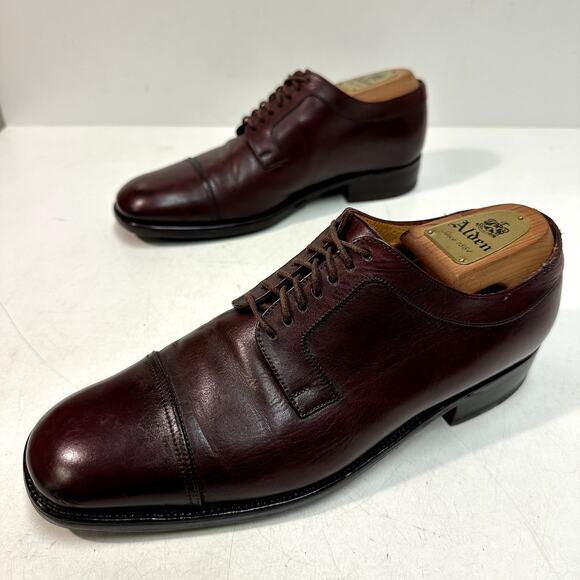 FULLY RESOLED J.M. Weston Cap Toe Derby Burgundy Calf Made France UK 6 / US 7 D main image 5